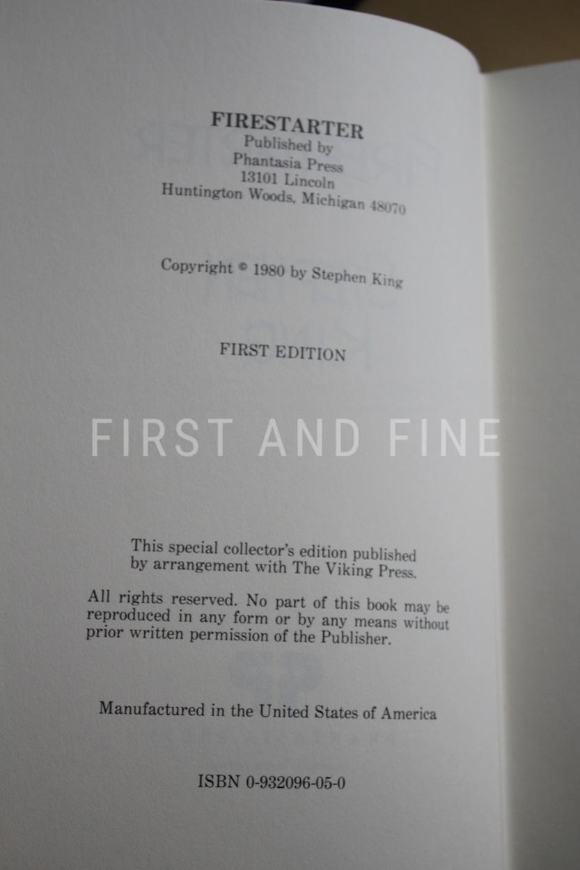King, Stephen (1980) 'Firestarter', US signed limited edition - Image 4