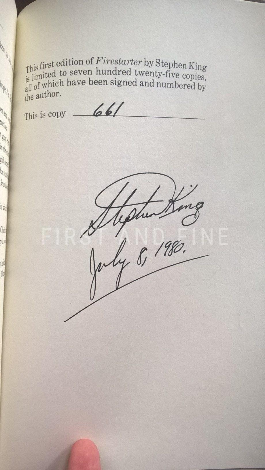 King, Stephen (1980) 'Firestarter', US signed limited edition - Image 3