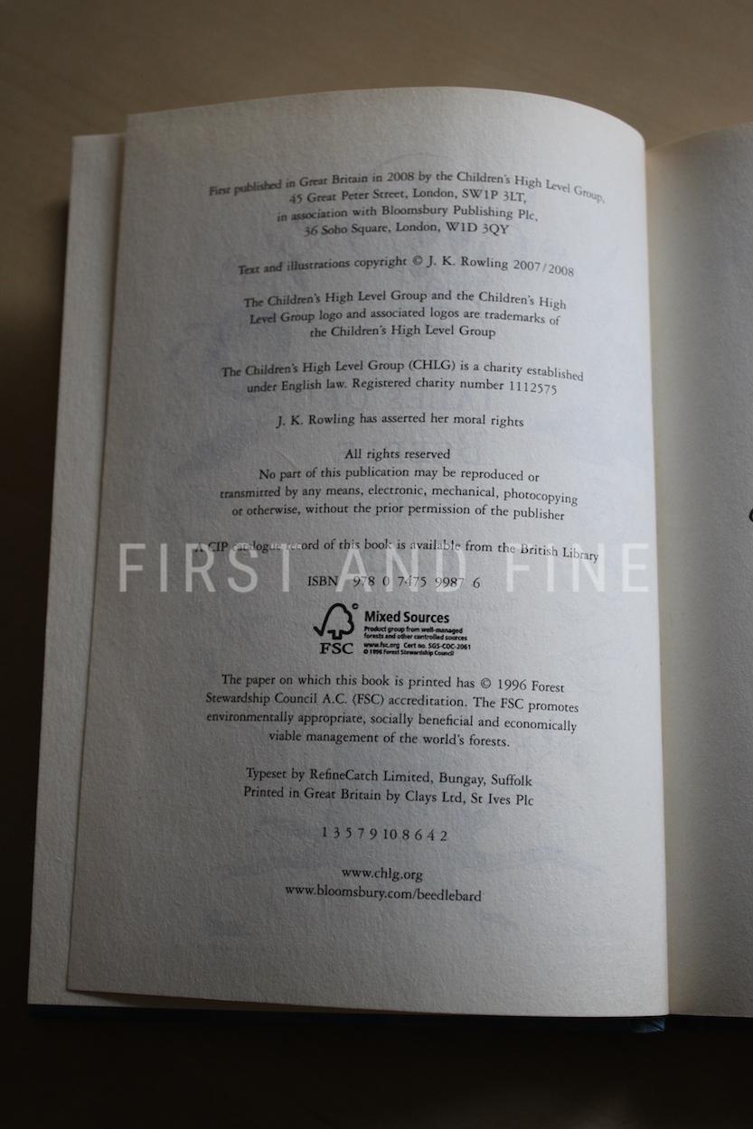 Rowling, J.K. (2008) 'The Tales of Beedle the Bard', UK signed first edition - Image 3