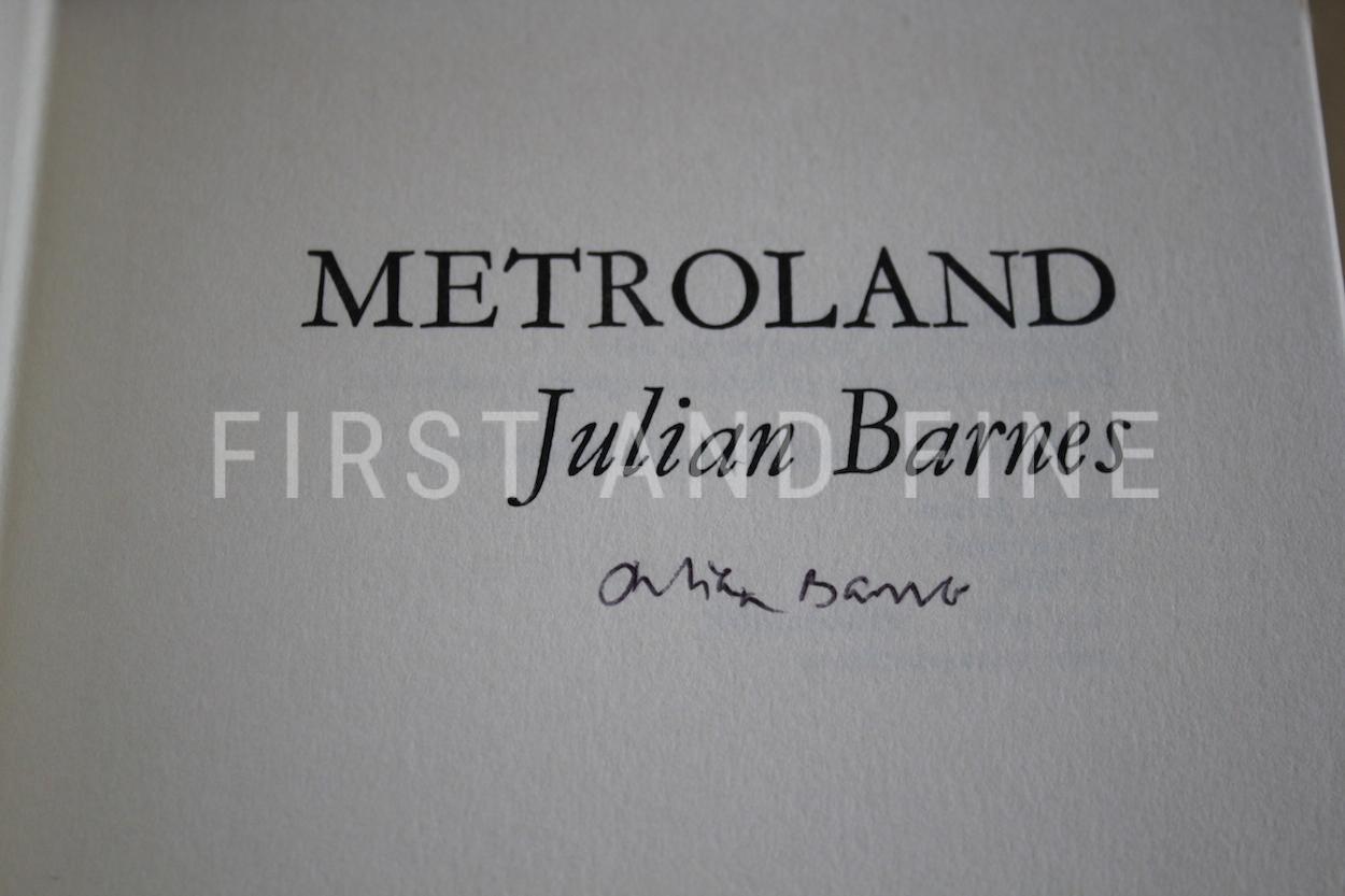 Barnes, Julian (1980) 'Metroland', UK signed first edition - Image 2