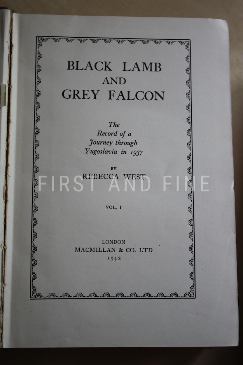 West, Rebecca (1942) 'Black Lamb and Grey Falcon', SIGNED UK first edition (reprint) - Image 3