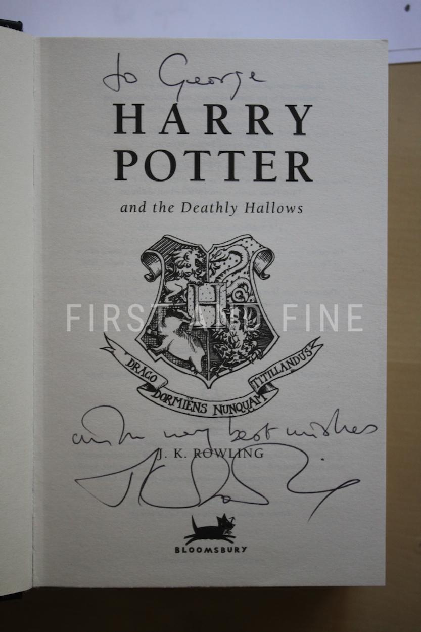 Rowling, J.K. (2007) 'Harry Potter and the Deathly Hallows', UK signed first edition with letters - Image 2