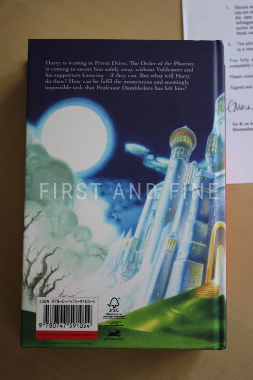 Rowling, J.K. (2007) 'Harry Potter and the Deathly Hallows', UK signed first edition with letters - Image 8