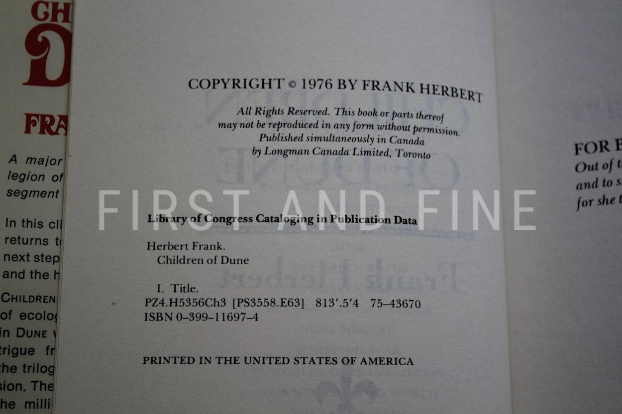 Herbert, Frank (1966-1976) 'Dune'; 'Dune Messiah'; 'Children of Dune', all first editions of the original Dune trilogy - Image 5