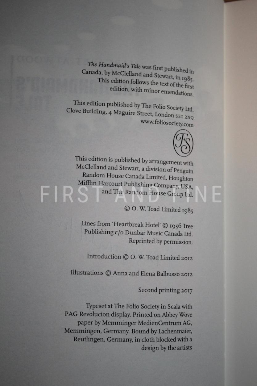 Maragret Atwood (2012) 'The Handmaid's Tale', signed illustrated Folio Society edition - Image 3