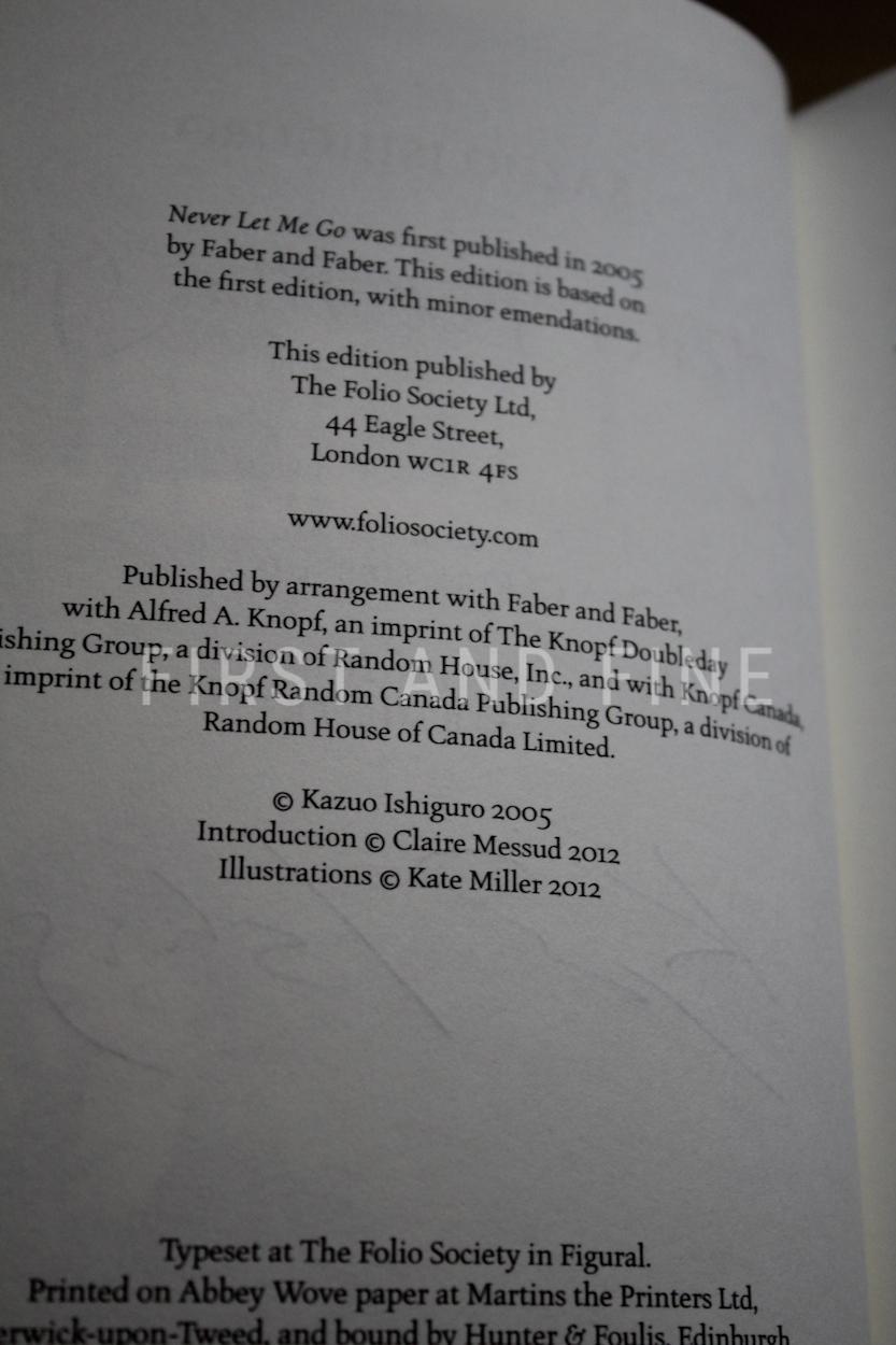 Ishiguro, Kazuo (2012) 'Never Let Me Go', signed Folio Society and first illustrated edition - Image 3