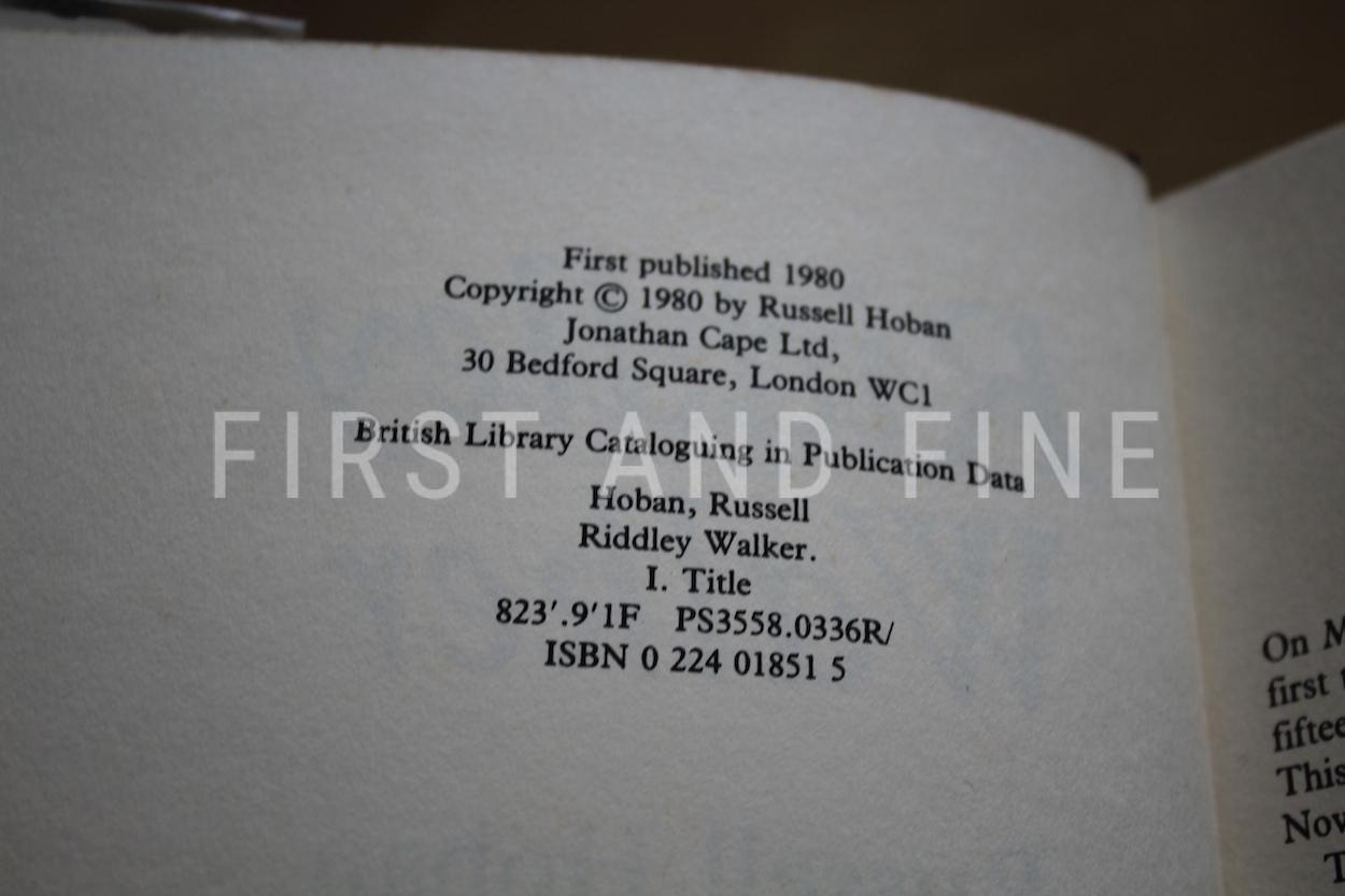 Hoban, Russell (1980) 'Riddley Walker', UK first edition and uncorrected proof - Image 2