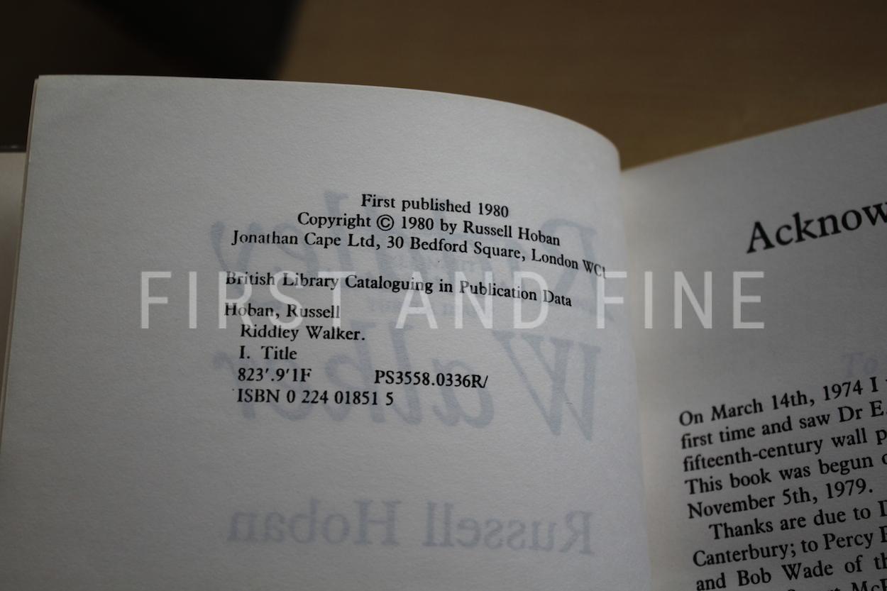 Hoban, Russell (1980) 'Riddley Walker', UK first edition and uncorrected proof - Image 9