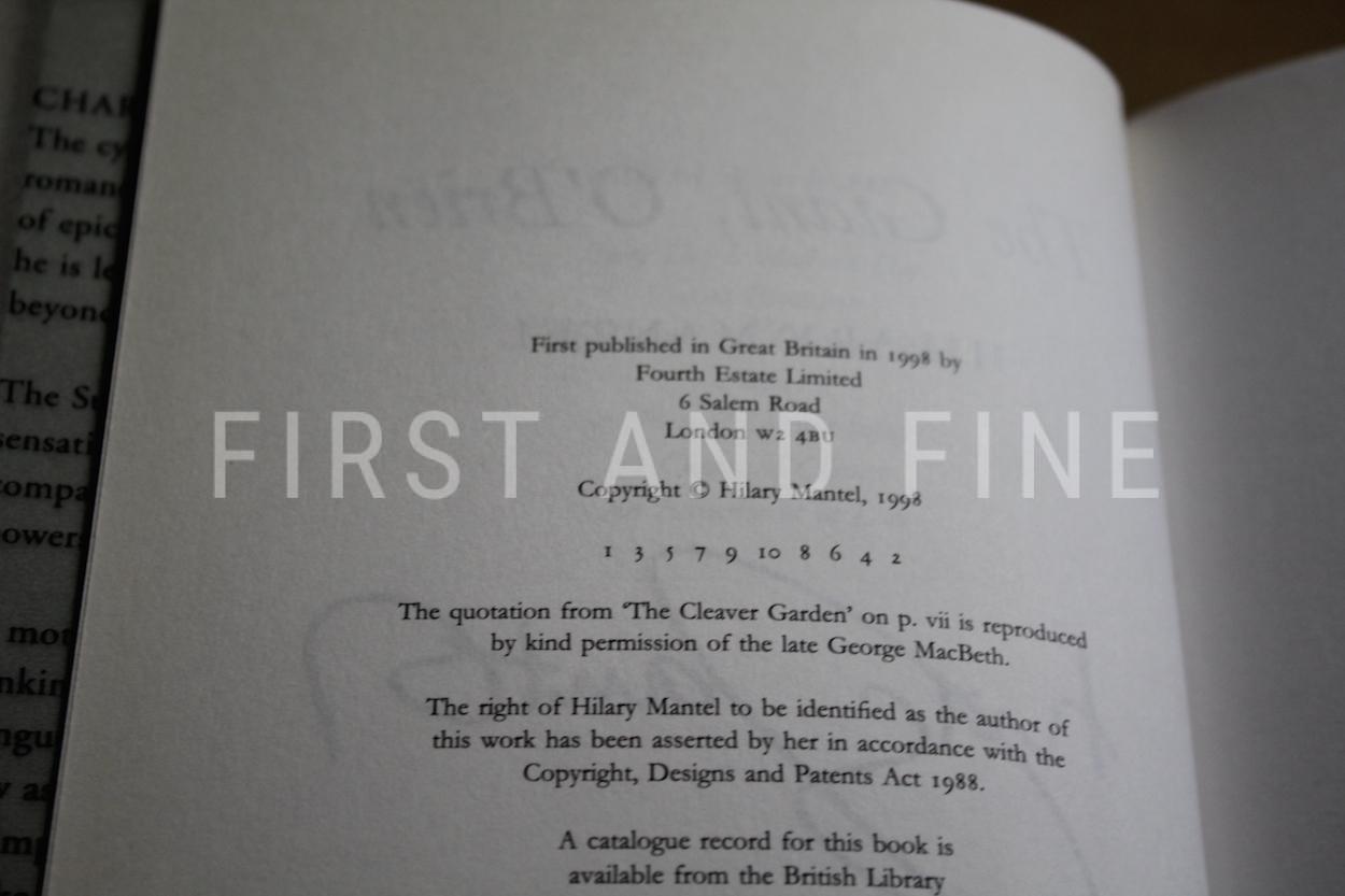 Mantel, Hilary (1998) 'The Giant O'Brian', UK signed first edition - Image 3