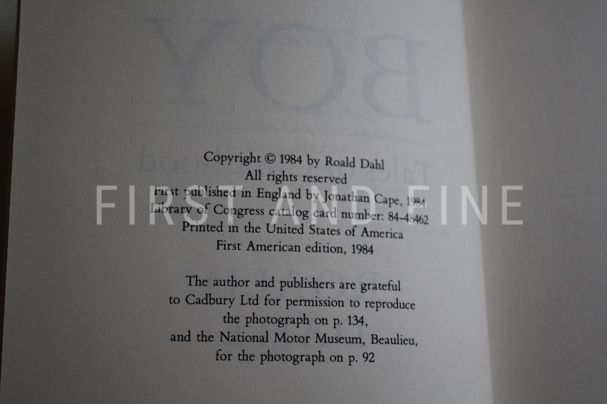 Dahl, Roald (1984) 'Boy', US signed first edition - Image 3