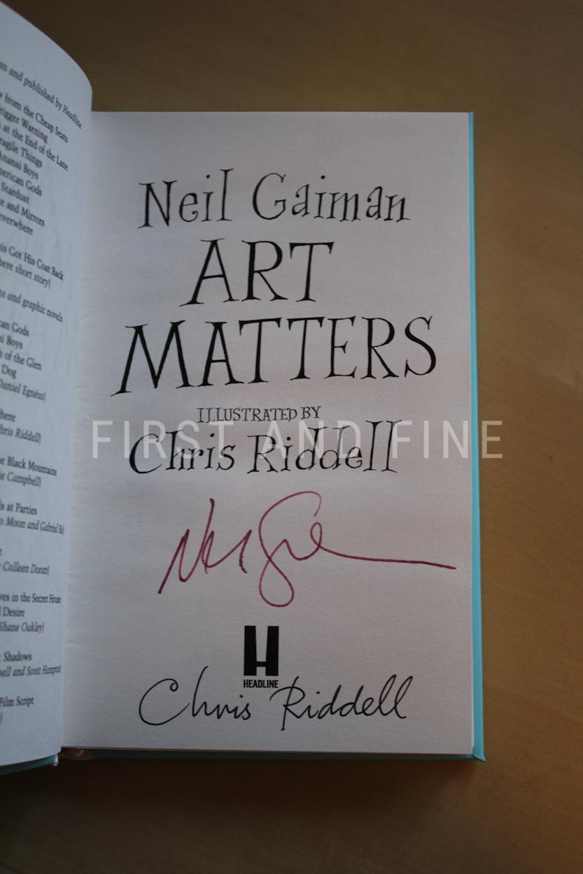 Gaiman, Neil (2018) 'Art Matters', UK double signed first edition - Image 2
