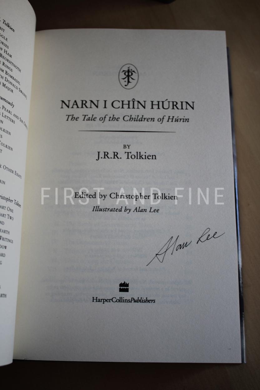 Tolkien, J.R.R. (2007-2018) 'The Children of Hurin'; 'Beren and Luthien'; 'The Fall of Gondolin', all UK first editions, signed by Alan Lee - Image 2