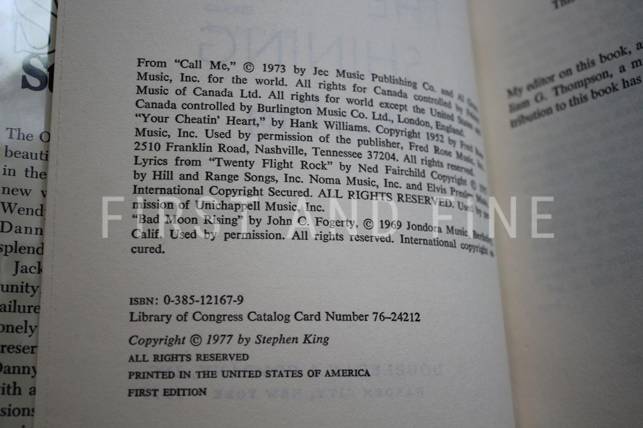 King, Stephen (1977) 'The Shining', US first edition - Image 2