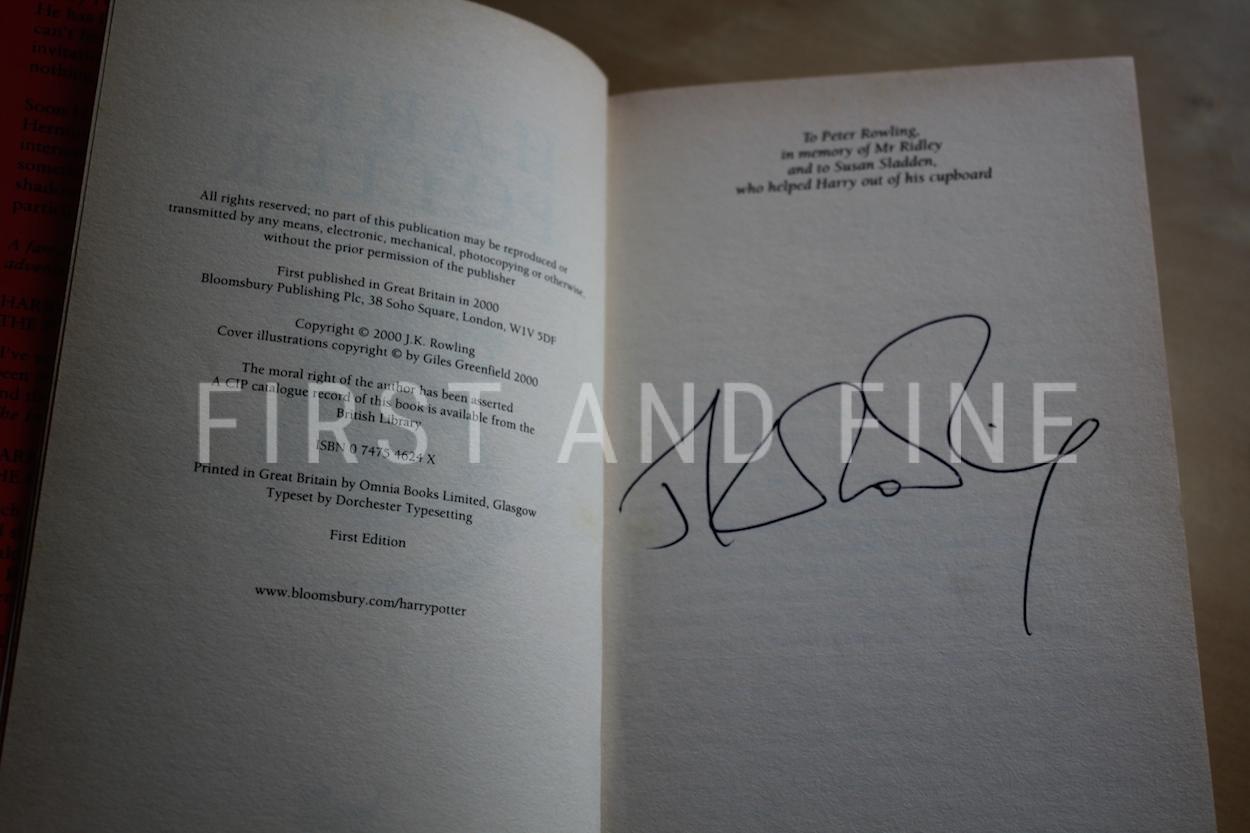 Rowling, J.K. (2000) 'Harry Potter and the Goblet of Fire', UK signed first edition printed by Omnia - Image 2