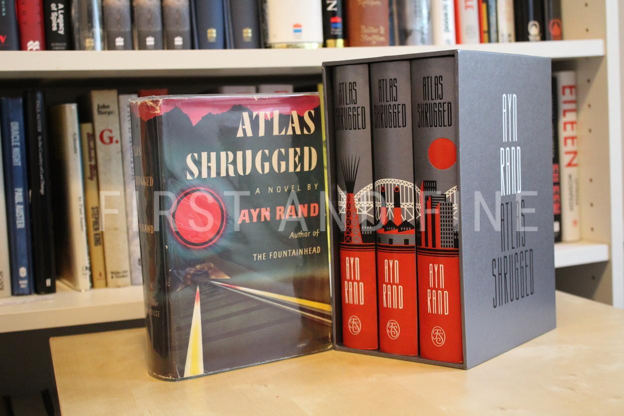Ayn Rand (1957) 'Atlas Shrugged', US first edition + Folio Society illustrated edition