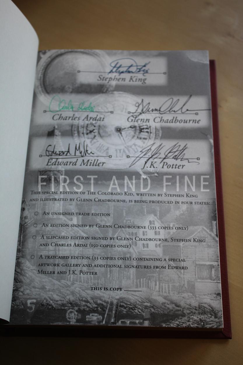 Stephen King (2007) 'Colorado Kid', UK deluxe signed limited edition - Image 3