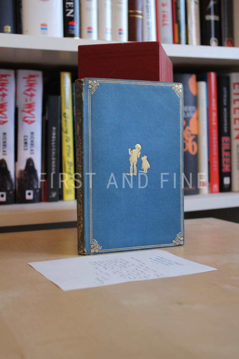 Milne, A.A. (1926) 'Winnie-the-Pooh', UK first deluxe edition in blue leather with handwritten and signed letter