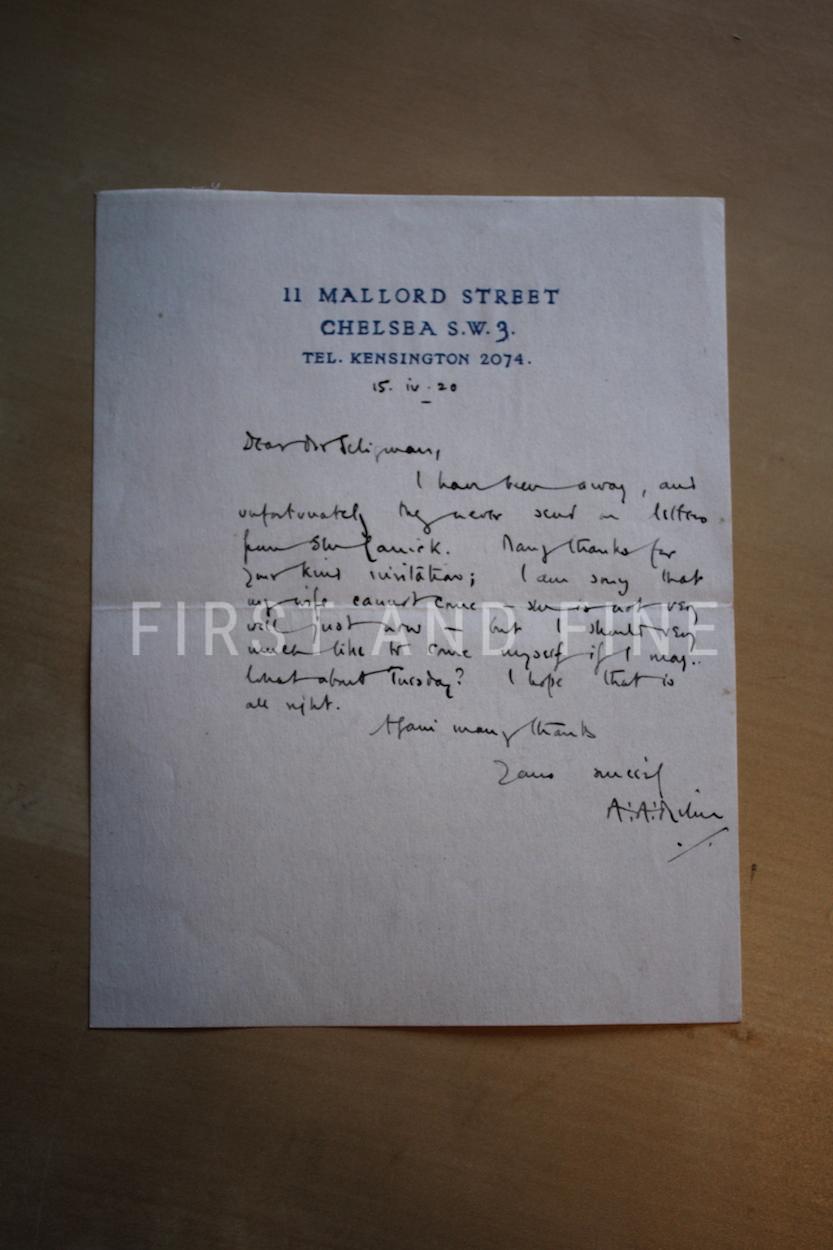 Milne, A.A. (1926) 'Winnie-the-Pooh', UK first deluxe edition in blue leather with handwritten and signed letter - Image 3