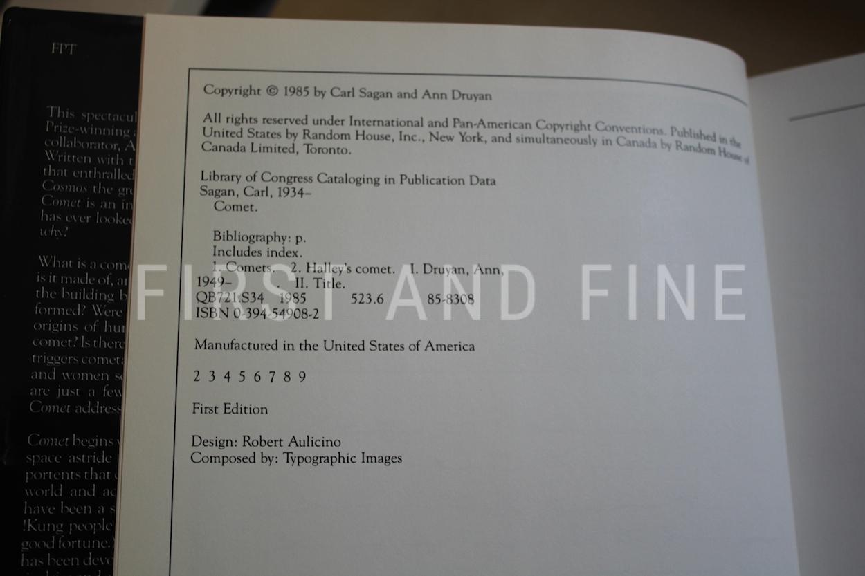 Sagan, Carl; Druyan, Ann (1985) 'Comet', US signed first edition association copy - Image 3