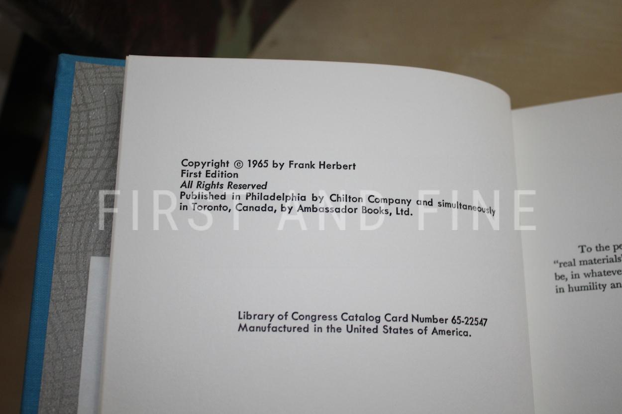 Herbert, Frank (1965) 'Dune', US first edition, review copy in outstanding condition and handcrafted clamshell case - Image 2