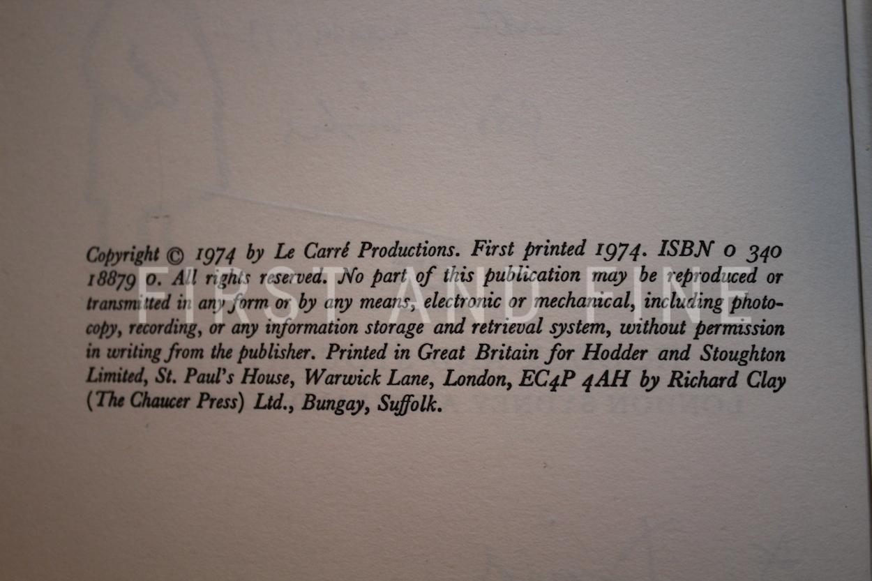 le Carré, John (1974) 'Tinker Tailor Soldier Spy', UK signed and inscribed first edition - Image 4