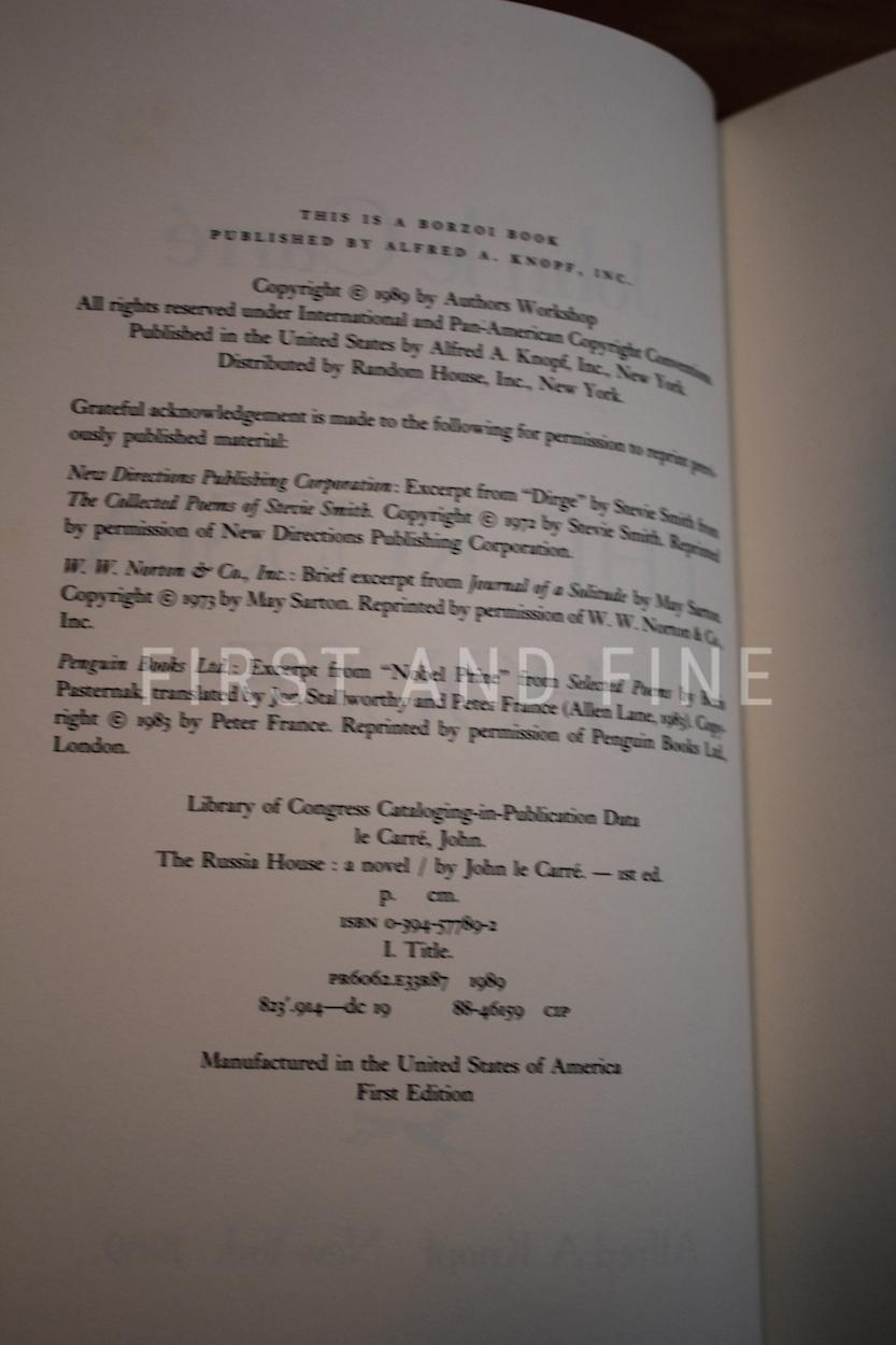 le Carré, John (1990) 'The Russia House', US signed and inscribed first edition - Image 3