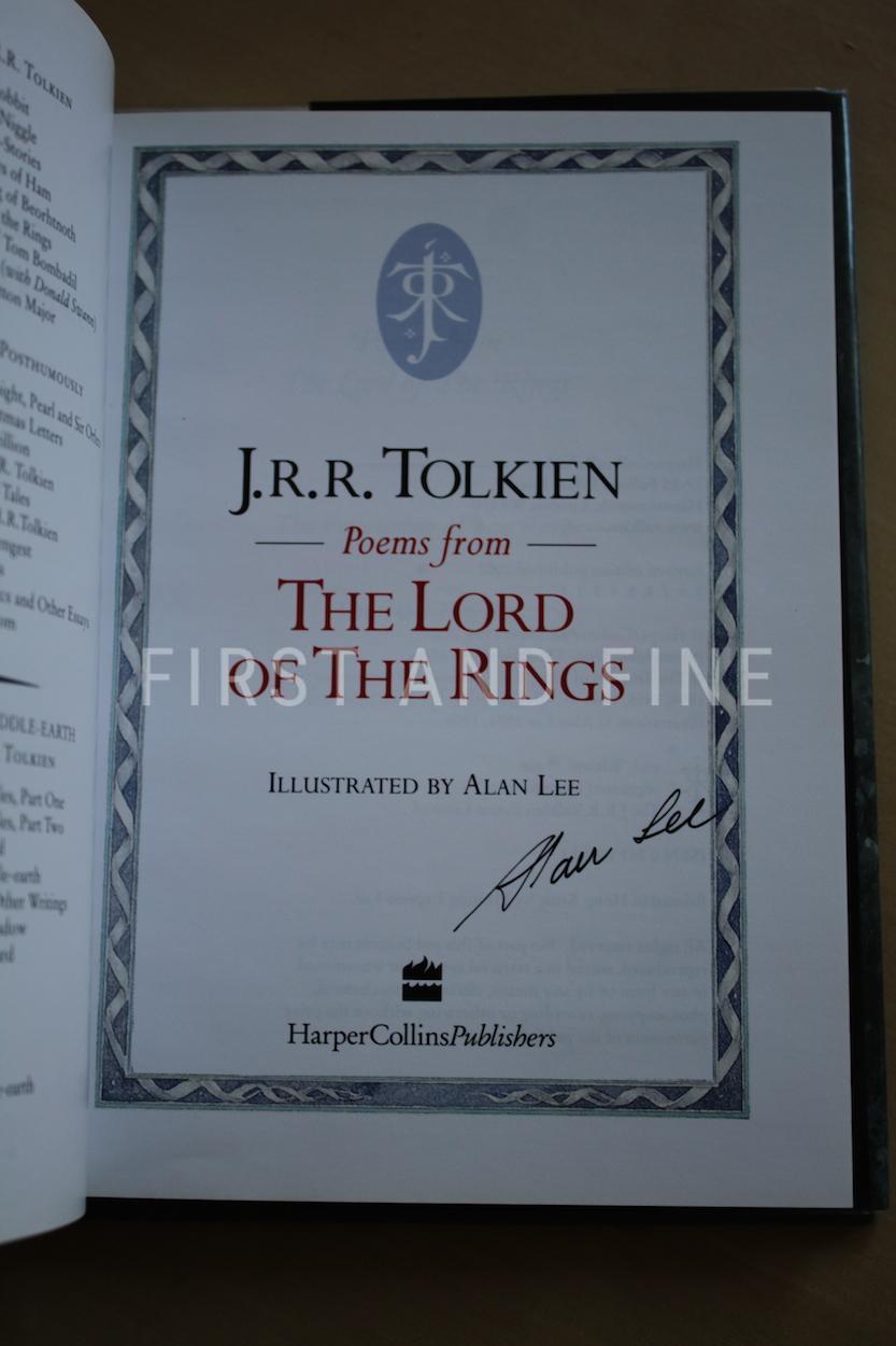 Tolkien, J.R.R.; Lee, Alan (2002) 'Poems from The Lord of the Rings', UK signed first edition - Image 2