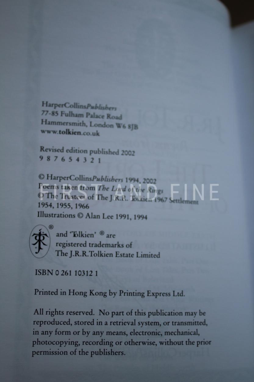 Tolkien, J.R.R.; Lee, Alan (2002) 'Poems from The Lord of the Rings', UK signed first edition - Image 3