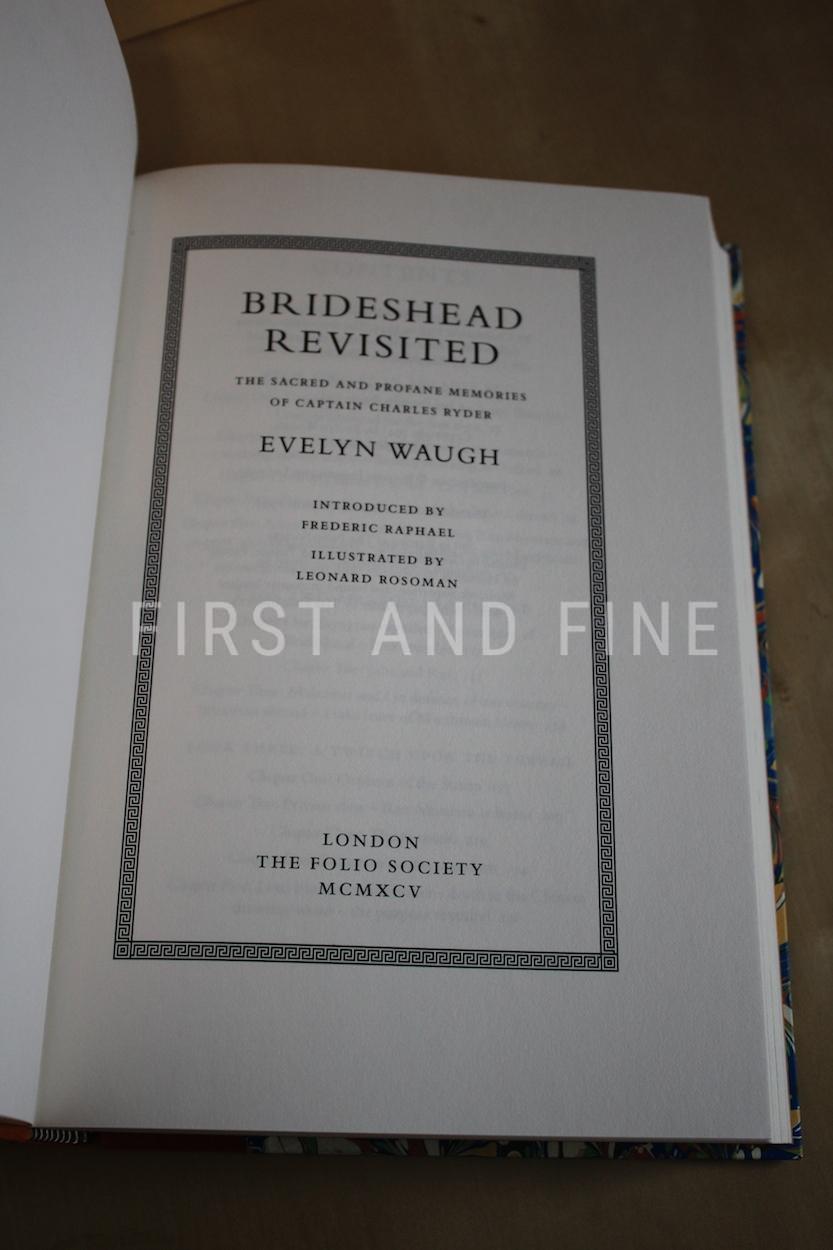Waugh, Evelyn (1995) 'Brideshead Revisited', Folio Society signed limited edition - Image 3