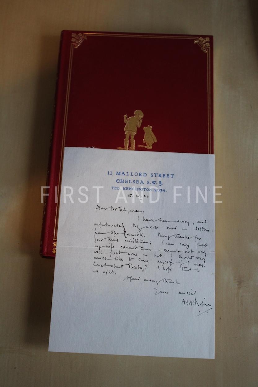 Milne, Alan Alexander (1926) 'Winnie-the-Pooh', signed deluxe first edition - Image 4