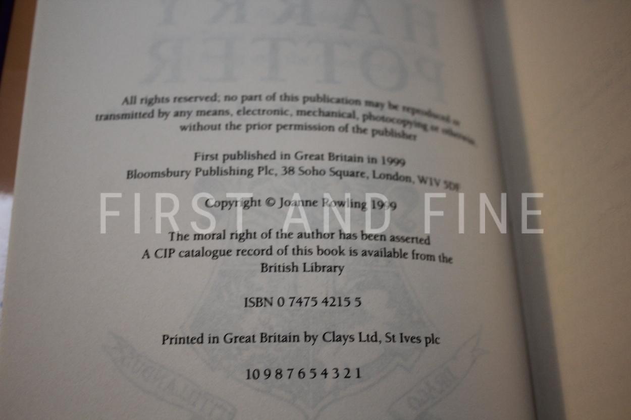 Rowling, J.K. (1999) 'Harry Potter and the Prisoner of Azkaban', UK first edition, first state - Image 2