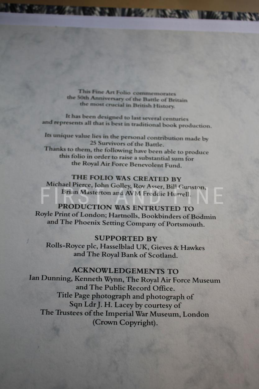 Pierce, Michael et al. (1990 & 1995) 'The Battle of Britain in two volumes: ...so many & ...so few', signed limited editions with matching limitation number - Image 5