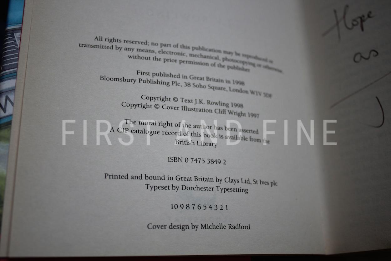 Rowling, J.K. (1998) 'Harry Potter and the Chamber of Secrets', UK signed first edition - Image 3