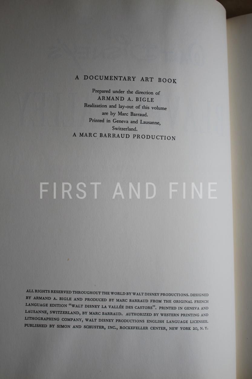 Disney, Walt (1950s) 'Walt Disney's Beaver Valley', US signed and inscribed first edition - Image 3