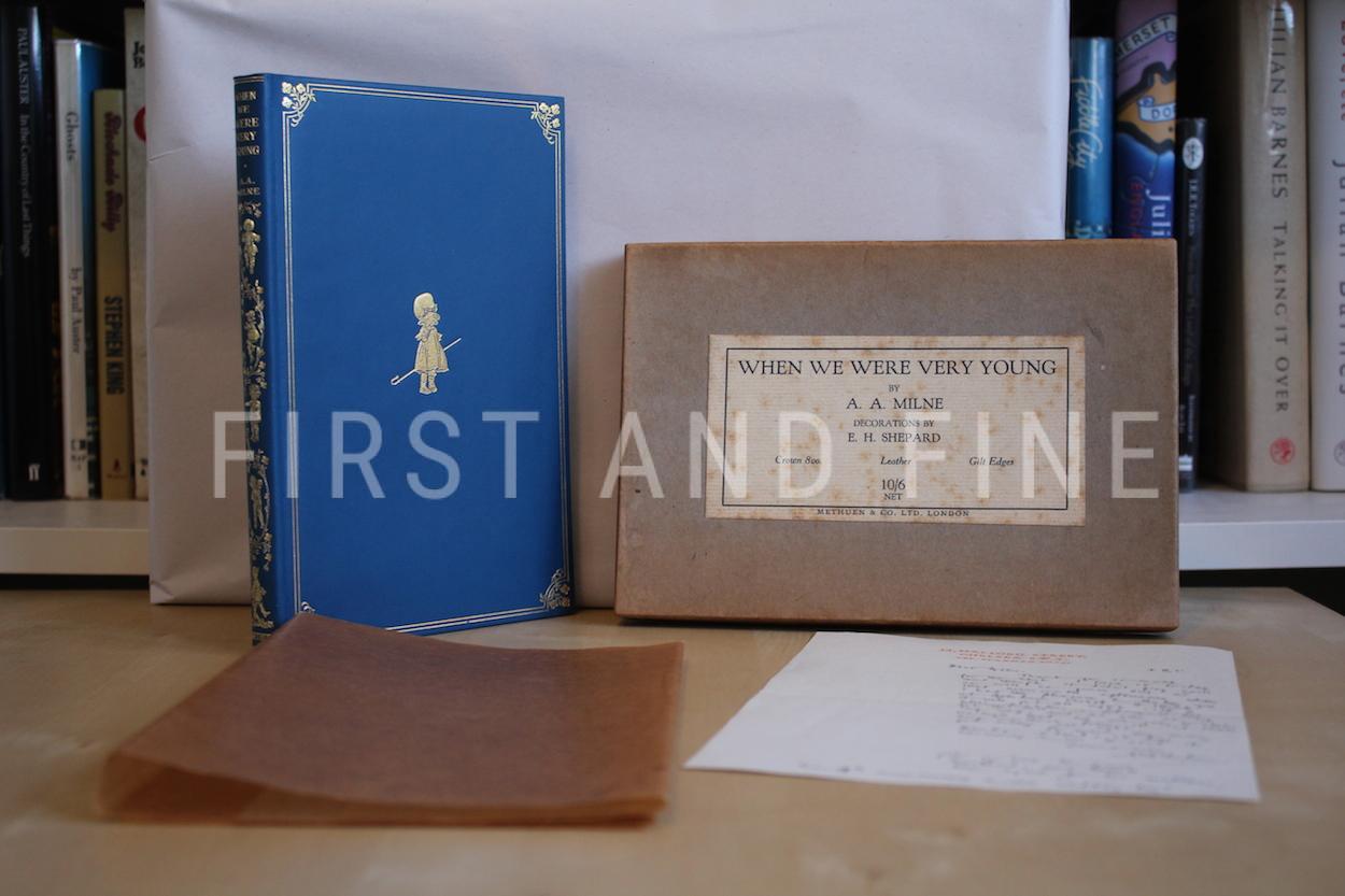 Milne, Alan Alexander (1925) 'When We Were Very Young', UK first deluxe edition plus handwritten letter signed by Milne