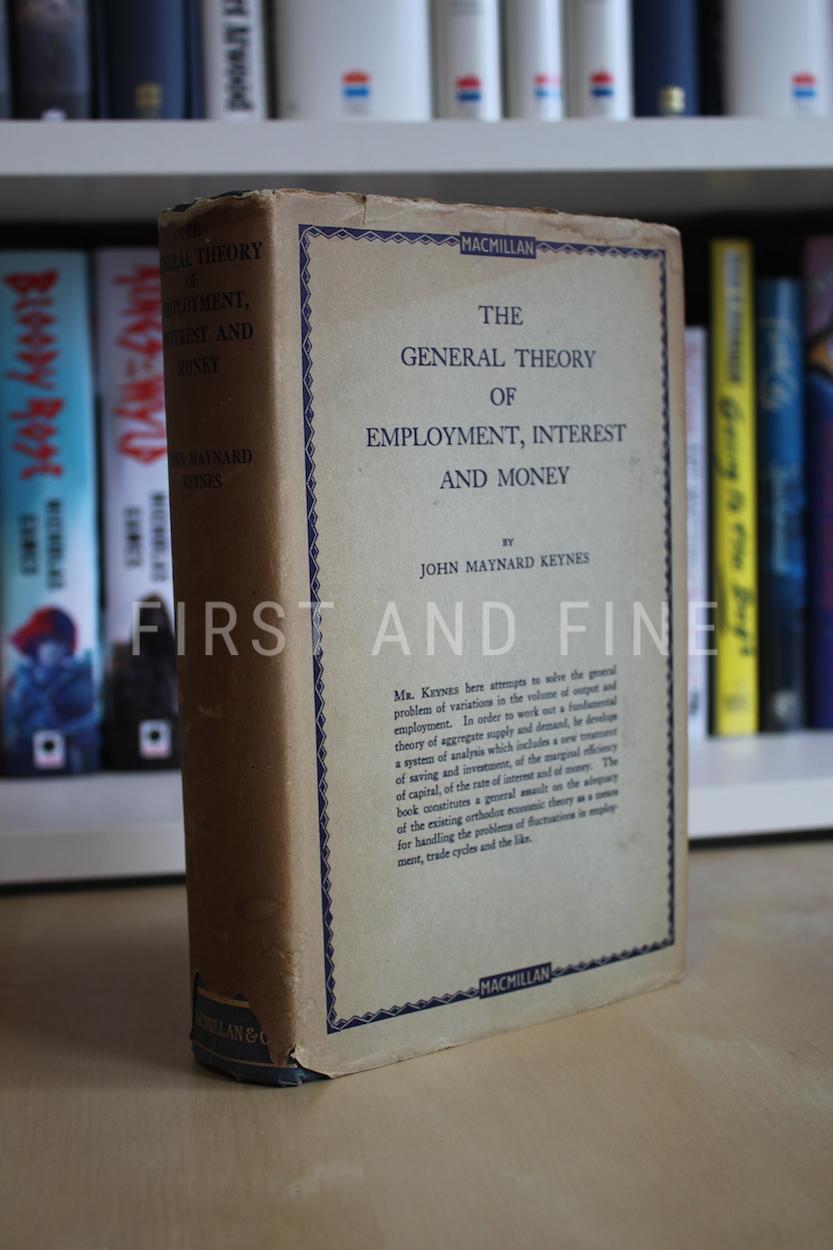 Keynes, John Maynard (1936) The General Theory of Employment, Interest and Money', UK first edition in the scarce first edition dust jacket