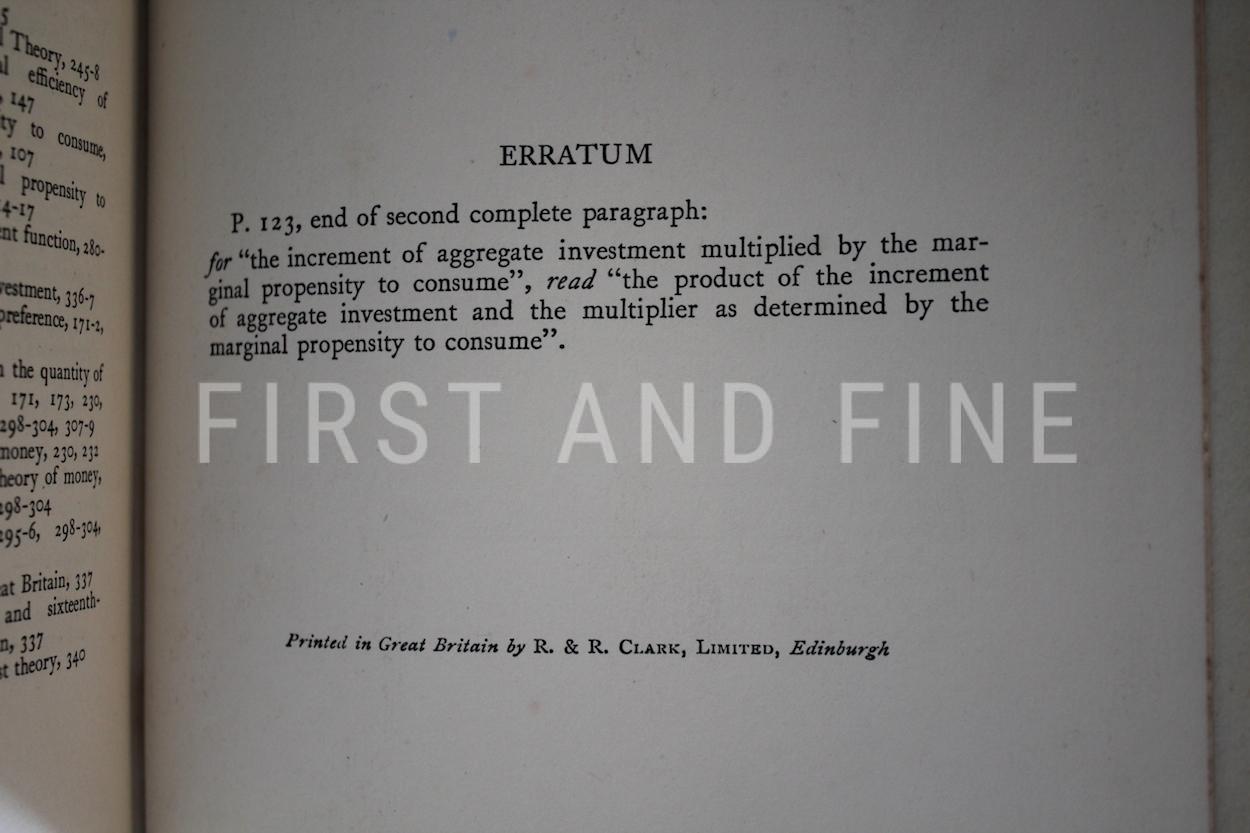 Keynes, John Maynard (1936) The General Theory of Employment, Interest and Money', UK first edition in the scarce first edition dust jacket - Image 15