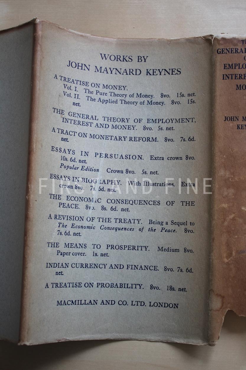 Keynes, John Maynard (1936) The General Theory of Employment, Interest and Money', UK first edition in the scarce first edition dust jacket - Image 21
