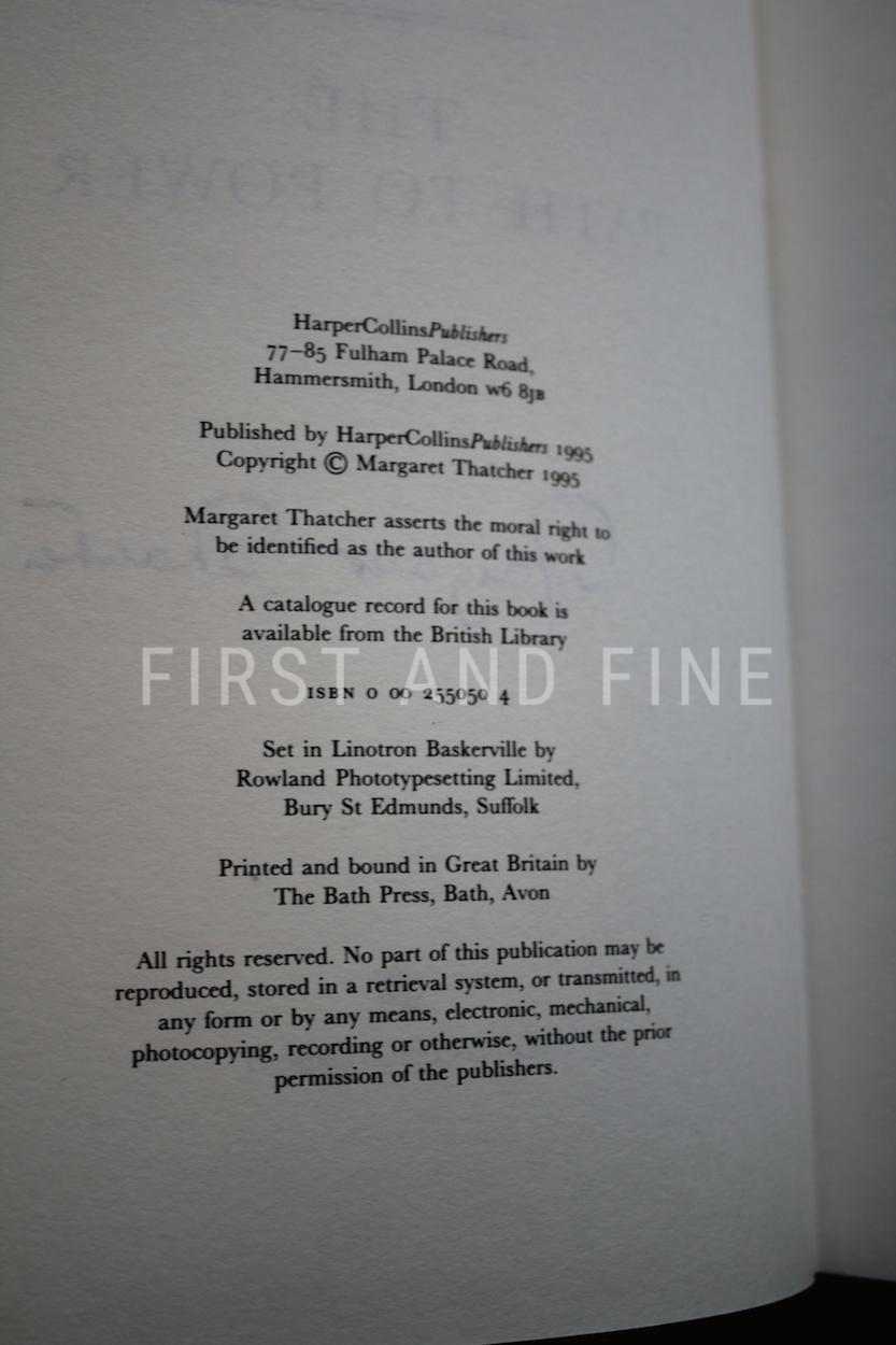 Thatcher, Margaret (1995) 'The Path to Power', UK signed deluxe edition in full leather - Image 4