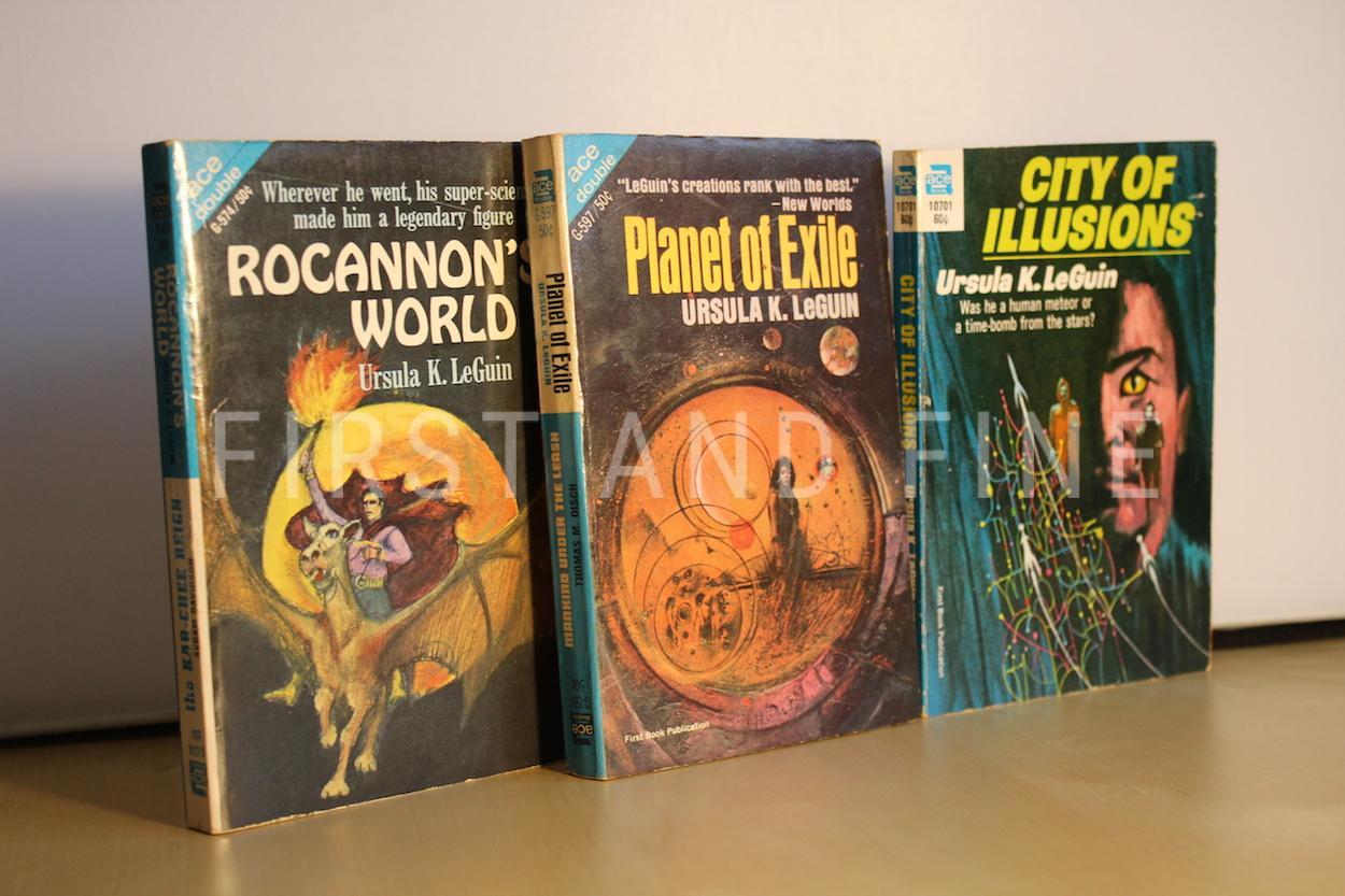 Le Guin K., Ursula (1966-67) 'Rocannon's World'; 'Planet of Exile'; 'City of Illusions', true US first editions, all signed