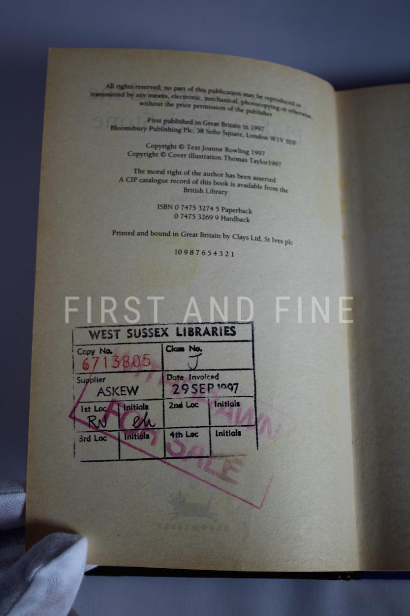 Rowling, J.K. (1997) 'Harry Potter and the Philosopher's Stone', UK hardback first edition published by Bloomsbury - Image 9