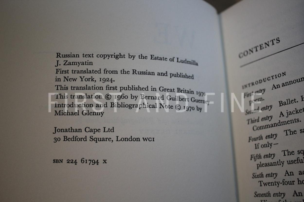 Zamyatin, Yevgeny (1970) 'We', UK first edition - Image 2