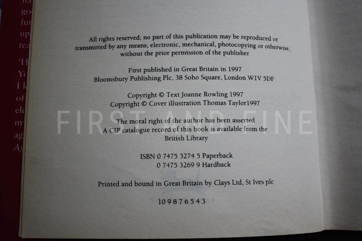 Rowling, J.K. (1997) 'Harry Potter and the Philosopher's Stone', UK first edition, third print - Image 2