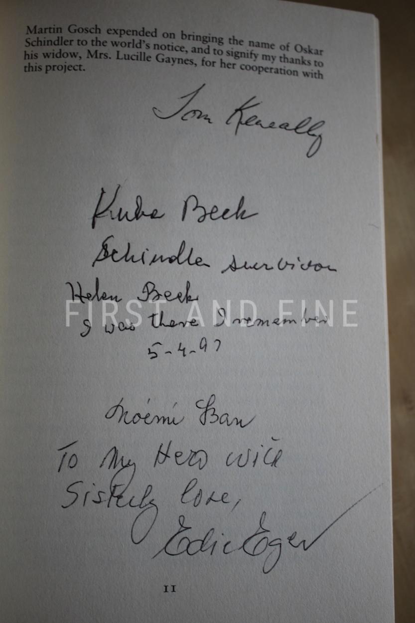 Keneally, Thomas (1982) 'Schindler's Ark', UK first edition signed by author and Schindler survivors - Image 3