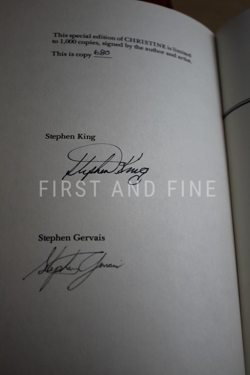 King, Stephen (1983) 'Christine', US signed limited edition - Image 2