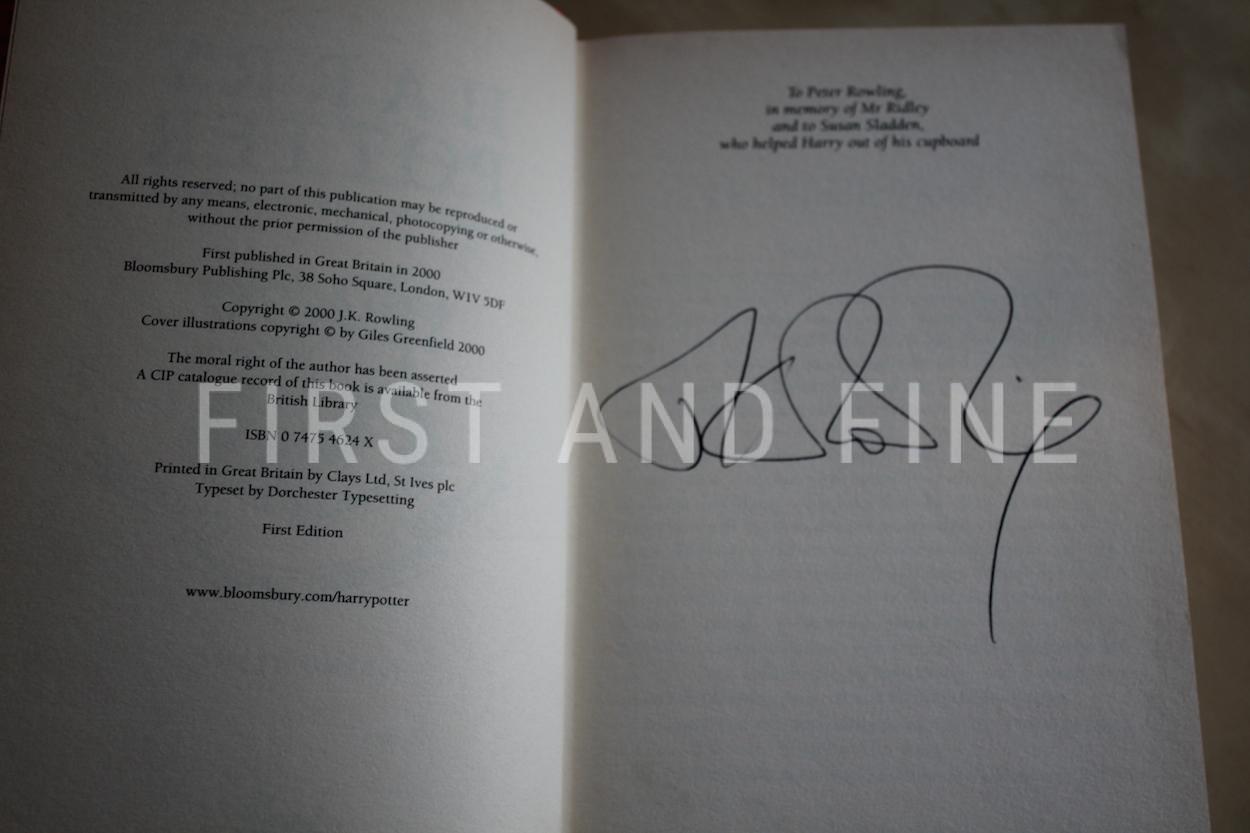 Rowling, J.K. (2000) 'Harry Potter and the Goblet of Fire', UK signed first edition - Image 2