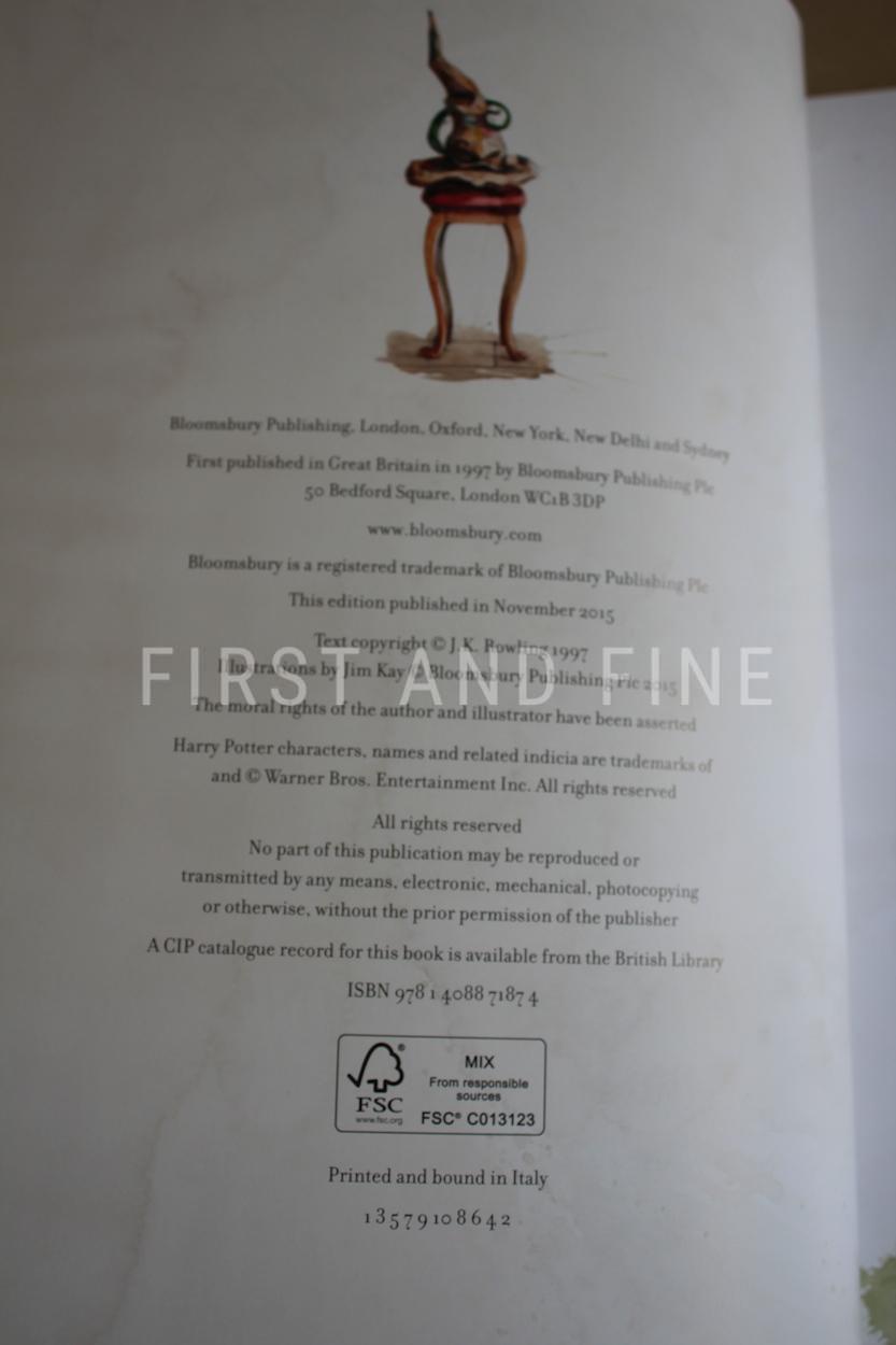 Rowling, J.K. (2015) 'Harry Potter and the Philosopher's Stone', UK first illustrated edition, signed and stamped by Jim Kay - Image 3