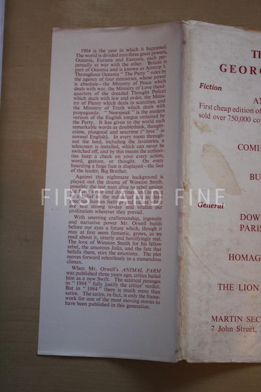 Orwell, George (1949) 'Nineteen Eighty-Four', UK first edition in original red dust jacket - Image 18