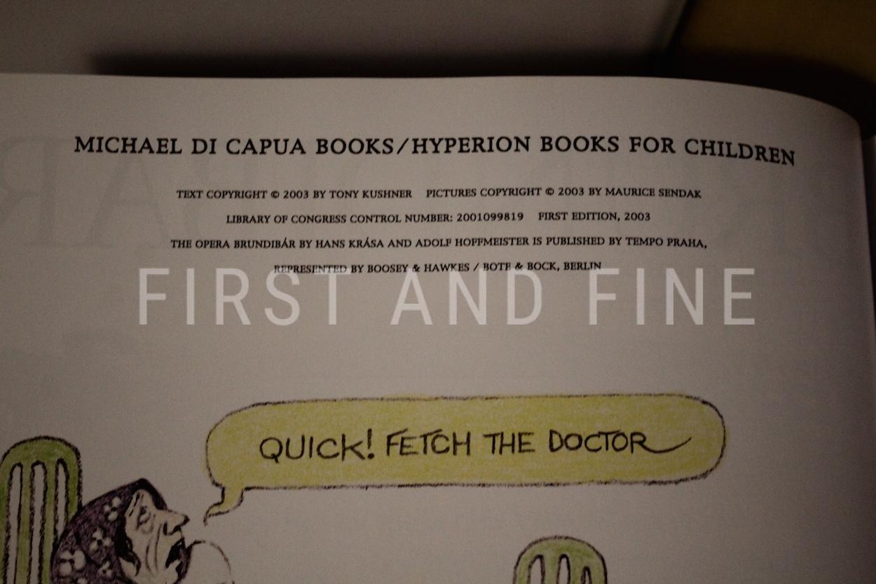 Kushner, Tony; Sendak, Maurice (2003) 'Brundibar', US first edition, signed by Maurice Sendak - Image 3