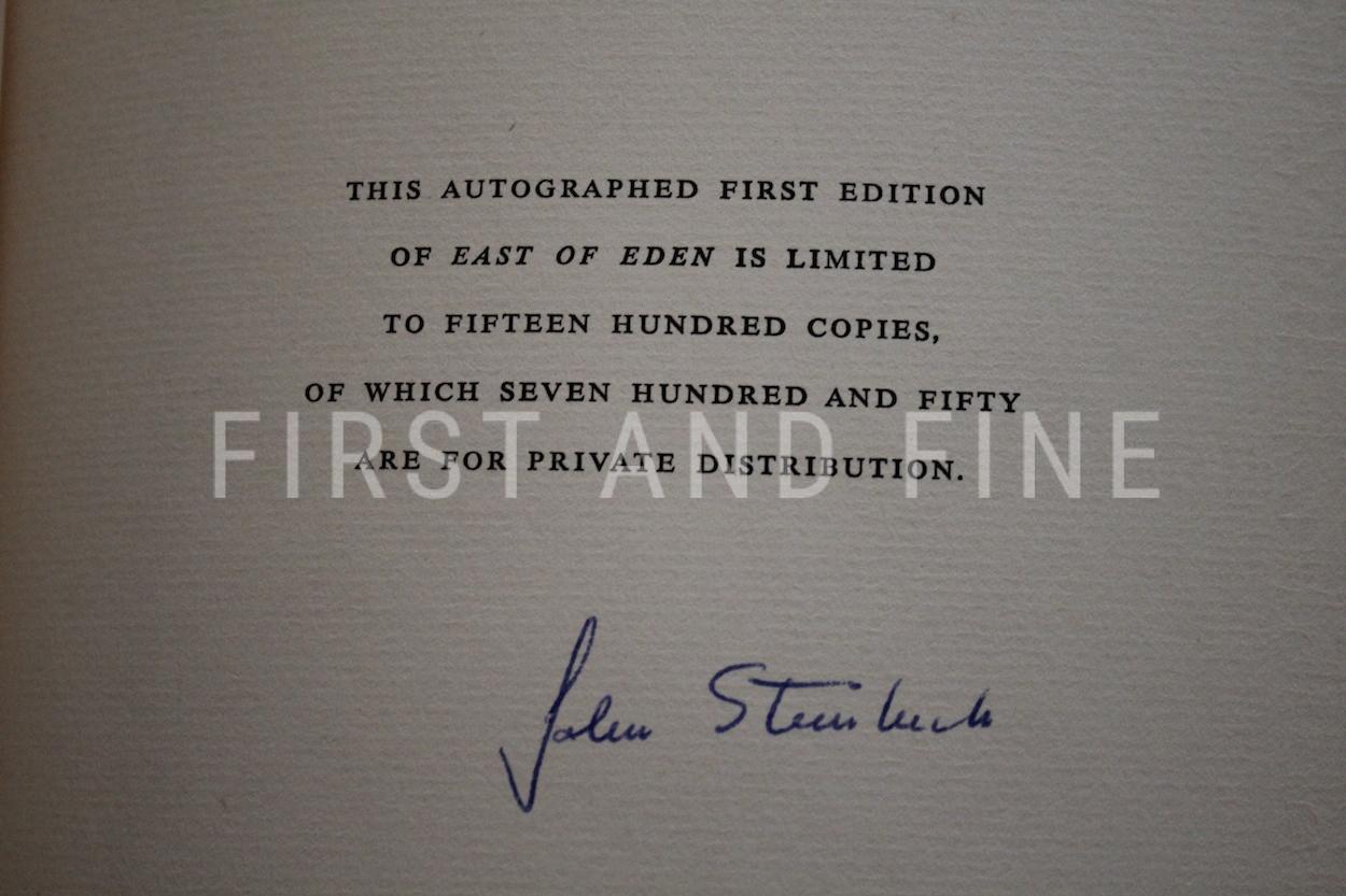 Steinbeck, John (1952) 'East of Eden', US signed limited edition - Image 2
